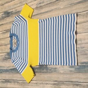 Tory Sport Short Sleeve Striped Top Small